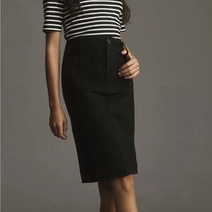 Anthropologie the Colette Skirt by Maeve Black Knee-Length Pencil Skirt